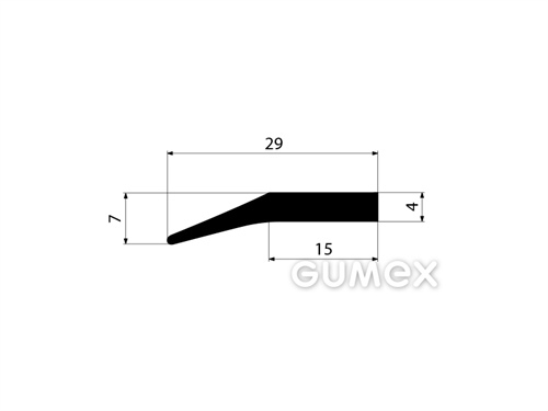Pryžový profil tvaru "I", 29x7mm, 2-proud, 70°ShA, EPDM, -40°C/+100°C, černý